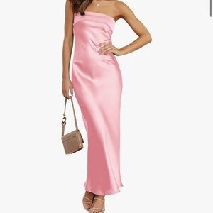 Elegant Pink Strapless Dress